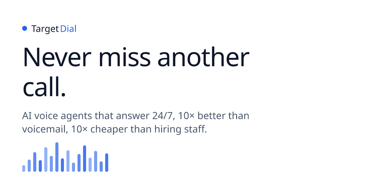 Target Dial · AI Voice Agents for Business Automation